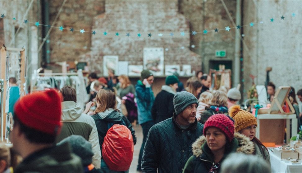 Shoppers at Royal William Yard