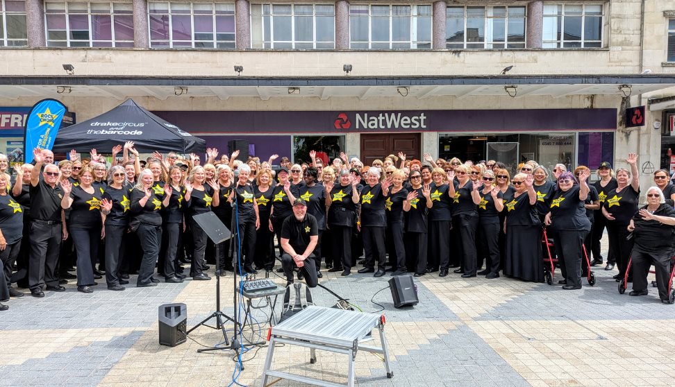 Rock Choir in Plymouth City Centre