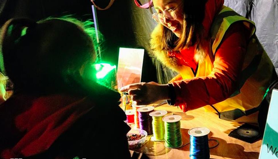 Children's Glowing Bead Workshops at Illuminate Light Festival