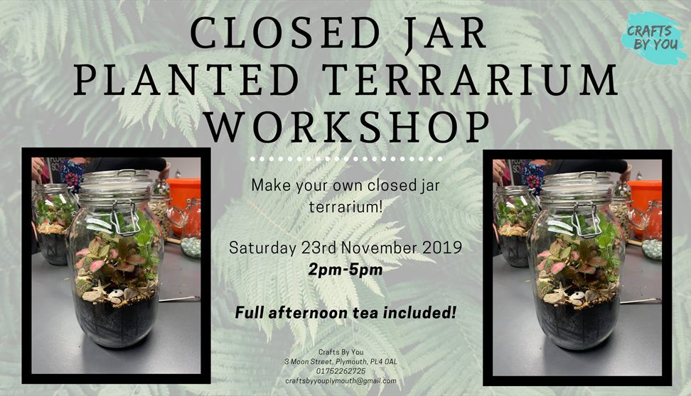 Closed Jar Terrarium Workshop Arts and Culture Plymouth Visit