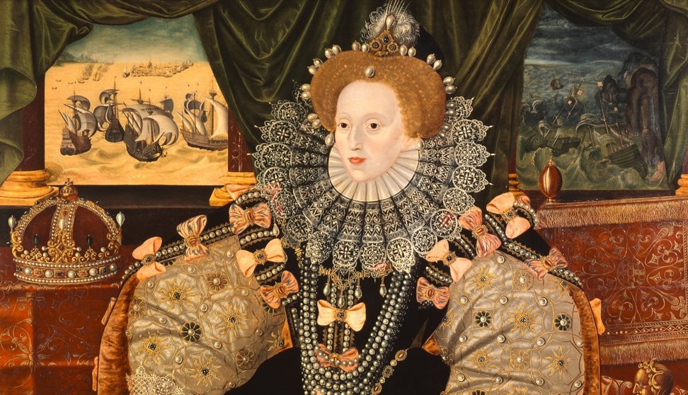 Image credit: The Armada Portrait of Queen Elizabeth I, c.1588 (detail). From The Woburn Abbey Collection