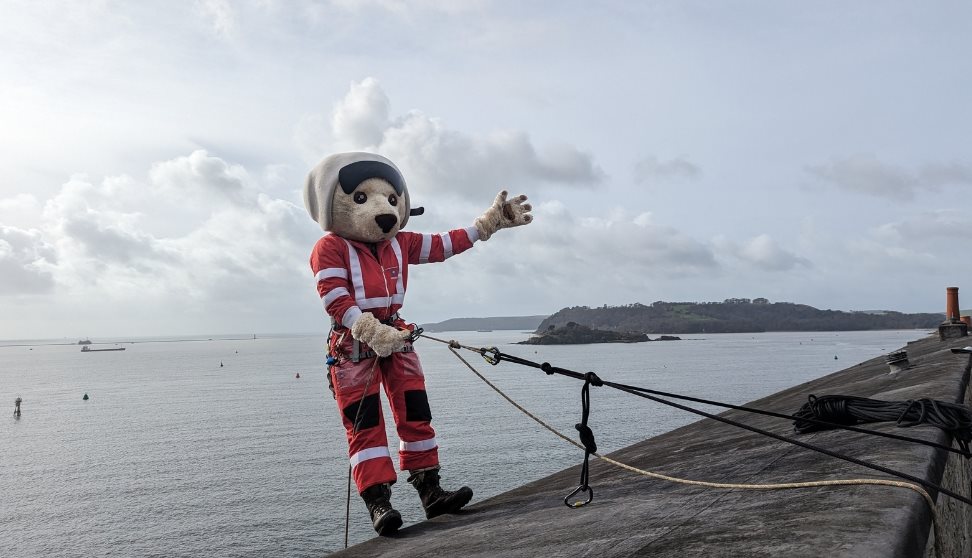 Mascot scaling Citadel Wall