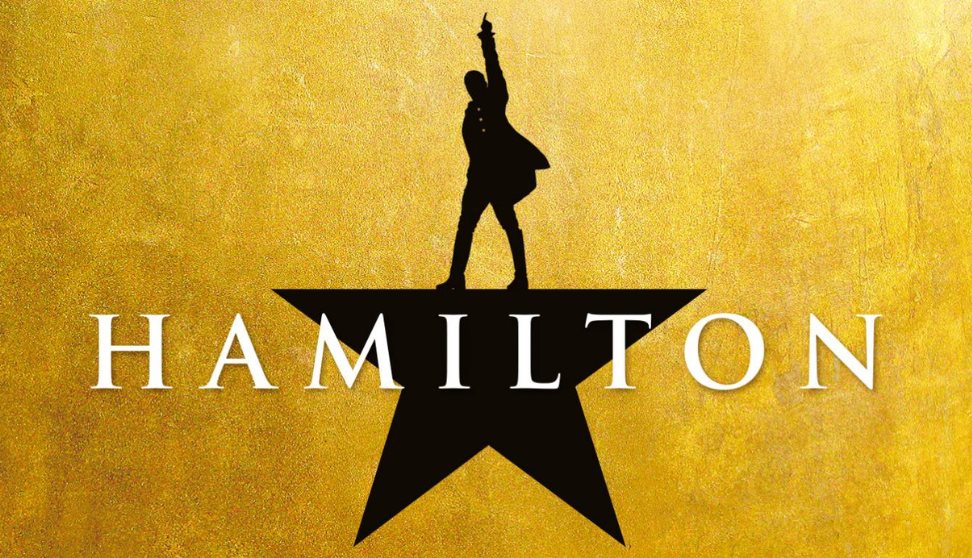 Image title of Hamilton in gold and black