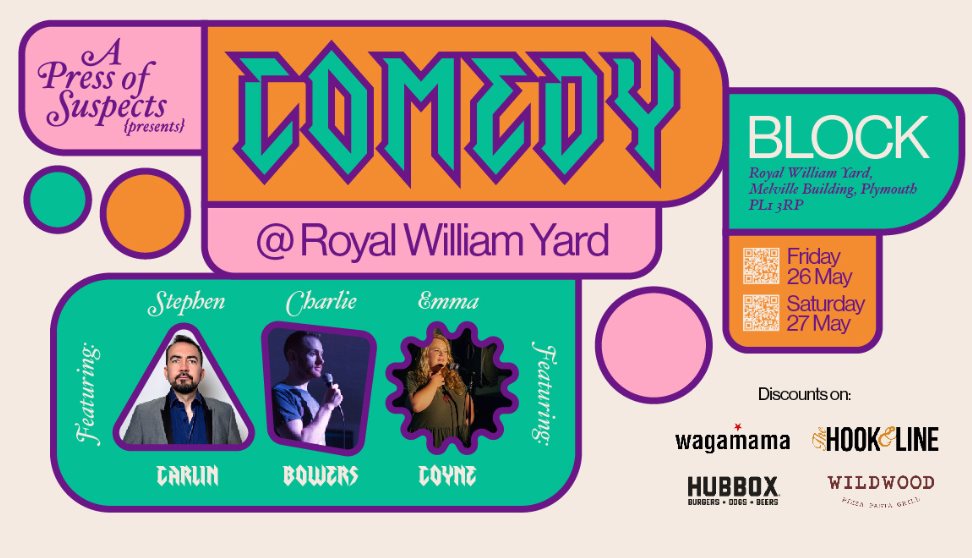 Comedy @ Royal William Yard: Stephen Carlin (Saturday)