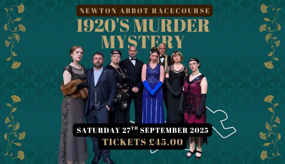 Image showing the cast of the murder mystery evening, along with the date of the event, Saturday 27th September 2025.