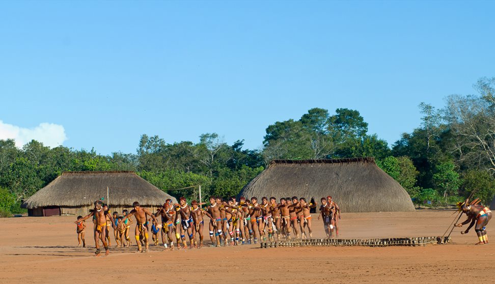 Xingu Indigenous Park, Mato Grosso State, Brazil. Aldeia Waura.