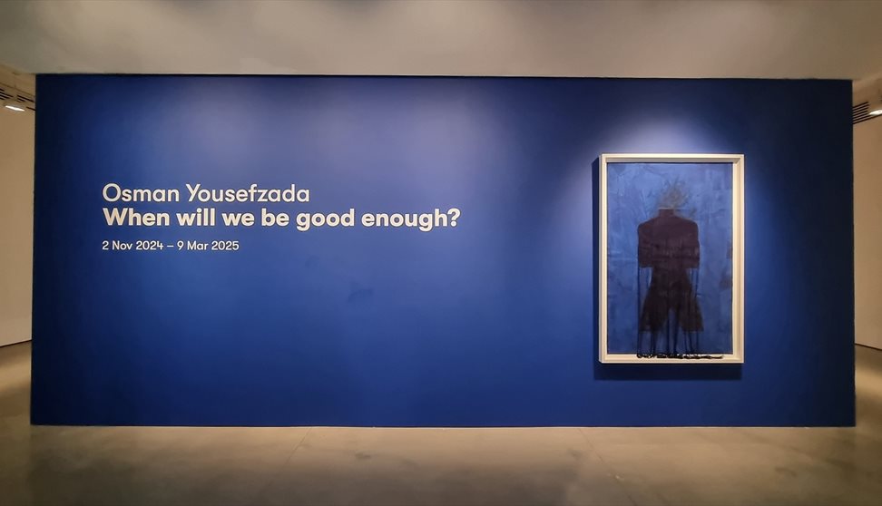 Photograph showing the introduction to an exhibition
