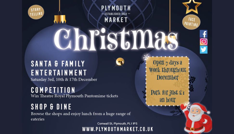 Plymouth Market at Christmas
