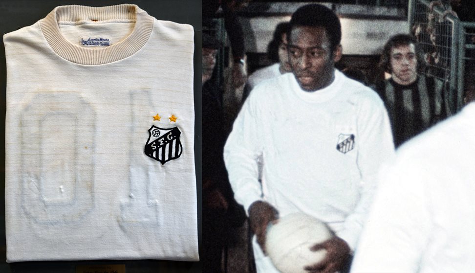 Pelé and Vicenté Football Shirts