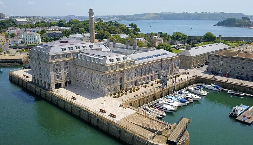 Royal William Yard from the air.