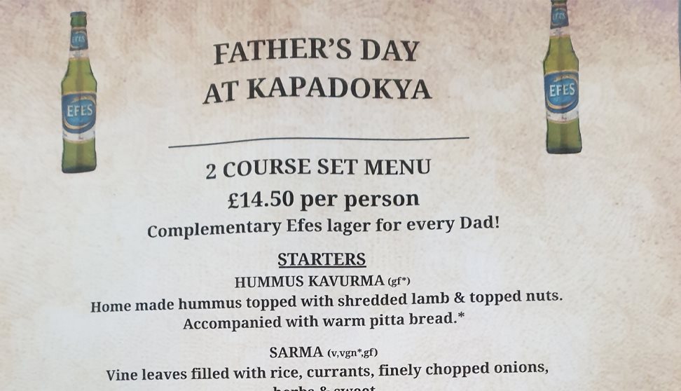 Kapadokya's Father's Day Lunch