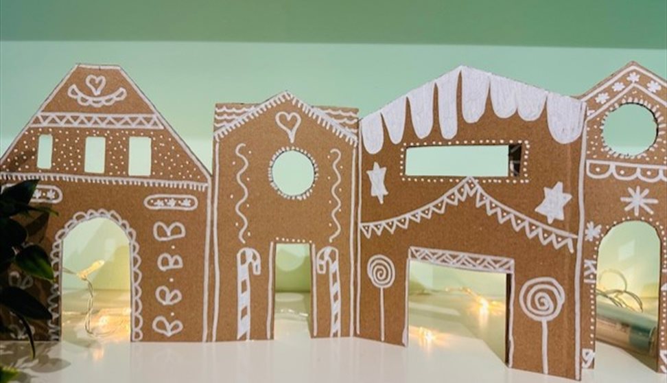 Family Crafternoon - Cardboard Christmas 'Gingerbread' Village