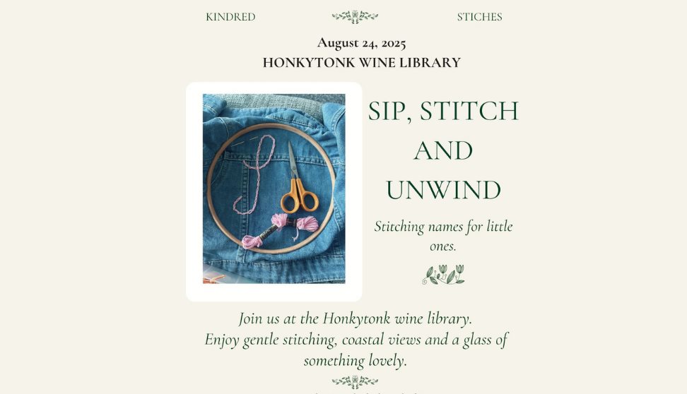 Sip, stitch and unwind.
