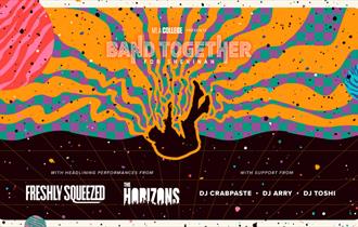 MLA presents 'Band Together for Shekinah' With headlining performances from Freshly Squeezed and The Horizions. With support from DJ Crabpaste, DJ Arr