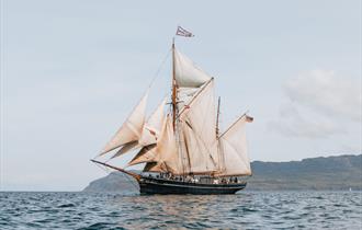 Plymouth day sail experience onboard tall ship Bessie Ellen, celebrating 120 years of sailing