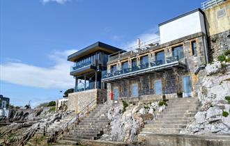 View of Pier One restaurant from the ground