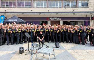 Rock Choir in Plymouth City Centre