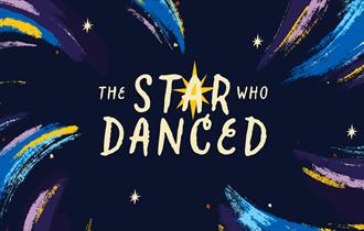 Title: 'The Star Who Danced' on a midnight blue background surrounded by multicoloured brushstrokes and small stars