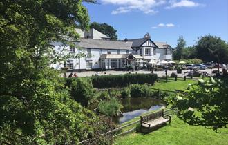 Front View of the Two Bridges Hotel