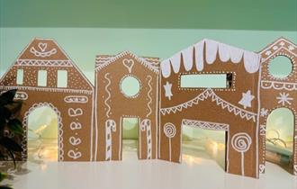 Family Crafternoon - Cardboard Christmas 'Gingerbread' Village