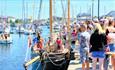 Historic Tall Ship at Pirates Weekend in Plymouth