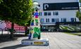 St Luke's Guiding Lights lighthouse outside Arts University Plymouth