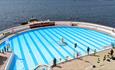 Swimming at The Rehabilitation Triathlon at Tinside Lido, Plymouth Hoe