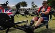 Rowing at The Rehabilitation Triathlon on Plymouth Hoe