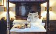 Traditional four poster bed at Boringdon Hall Hotel