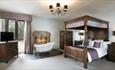 Four poster double room at Boringdon Hall Hotel