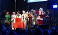 Performers with Santa at Christmas Lights Switch-on