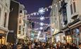 The crowd at the Barbican Christmas Lights switch on in Plymouth