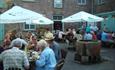 The Stables courtyard café at Mount Edgcumbe
