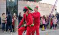 Entertainers at the Barbican Christmas Lights switch on in Plymouth