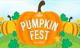 A cartoon pumpkin with the words pumpkin fest on the pumpkin