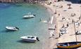 Aerial view of Cawsand beach.