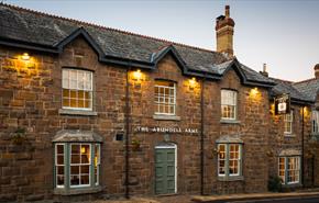 classic old english pub fron