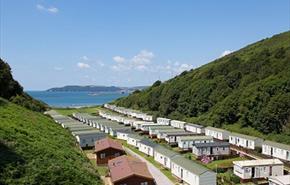 holiday chalets overlooking the sea