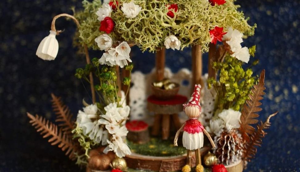 Magical fairytale scene made from all natural materials Magical fairytale scene made from all natural materials