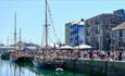 Historic Tall Ships at Pirates Weekend in Plymouth