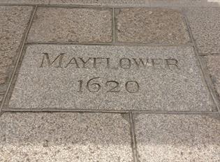 Mayflower 1620 paving slab.