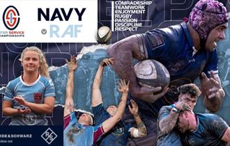 Navy vs RAF rugby banner