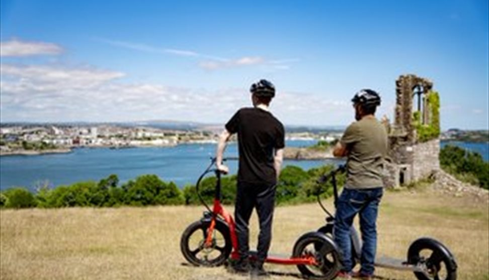 Electric Scooter and Mountain Bike - Downhill experience in Mount Edgcumbe Country Park