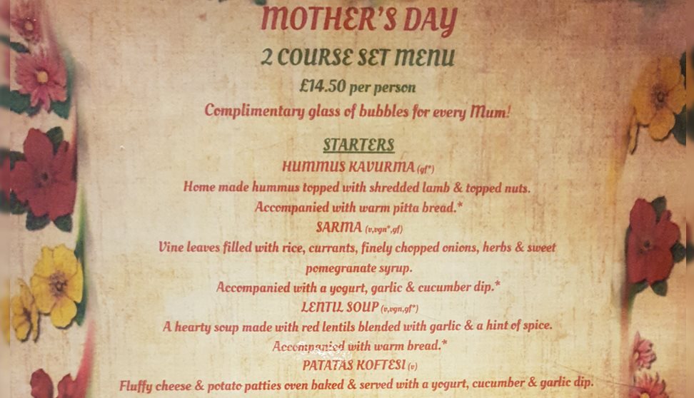 Mother's Day Lunch at Kapadokya Restaurant