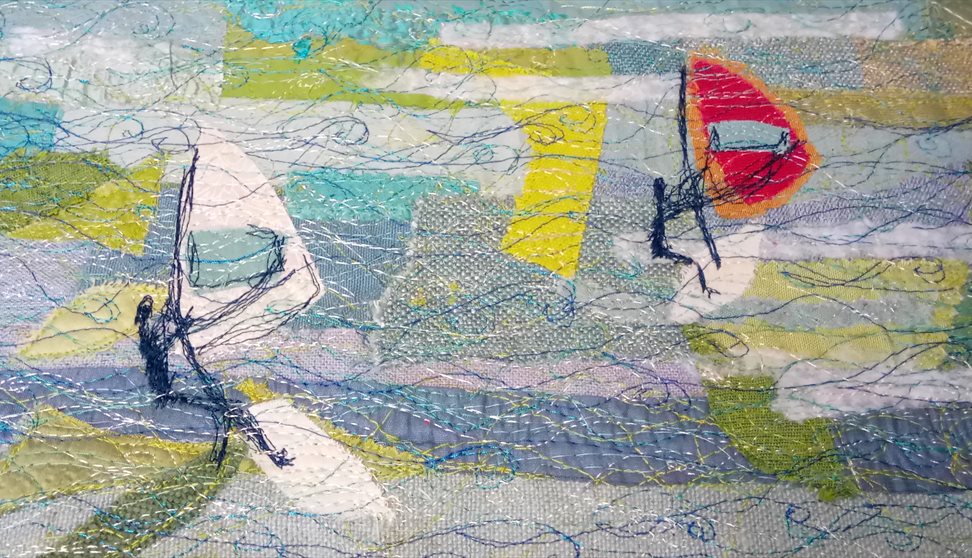 Seascapes and Landscapes in Freehand Machine Embroidery