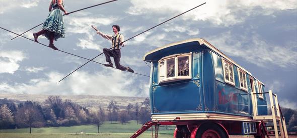 Two artists on a rope