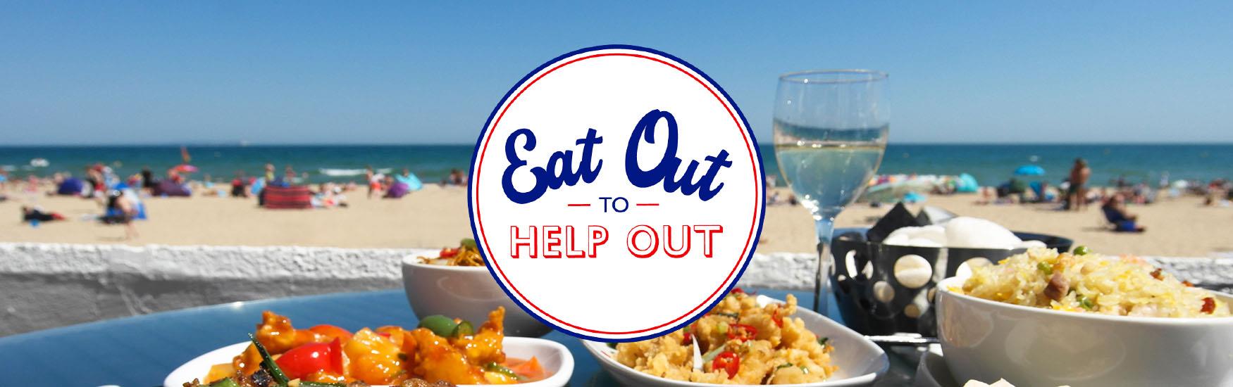 eat out to help out logo and food header image