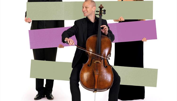 Image of three BSO musicians, one playing the cello