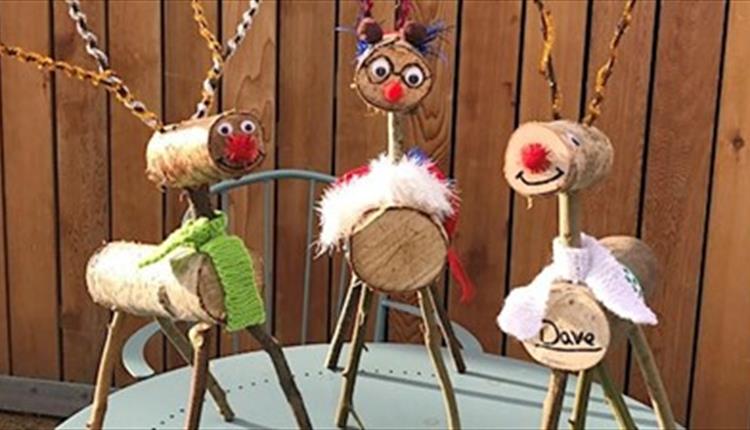 Wooden Reindeers that have been made