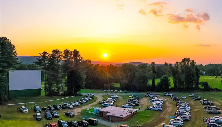 Sunset over drive in cinema event